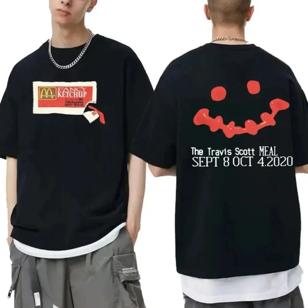 T Shirts Cactus Jack Streetwear Men Women Hip Hop Style 100% Cotton