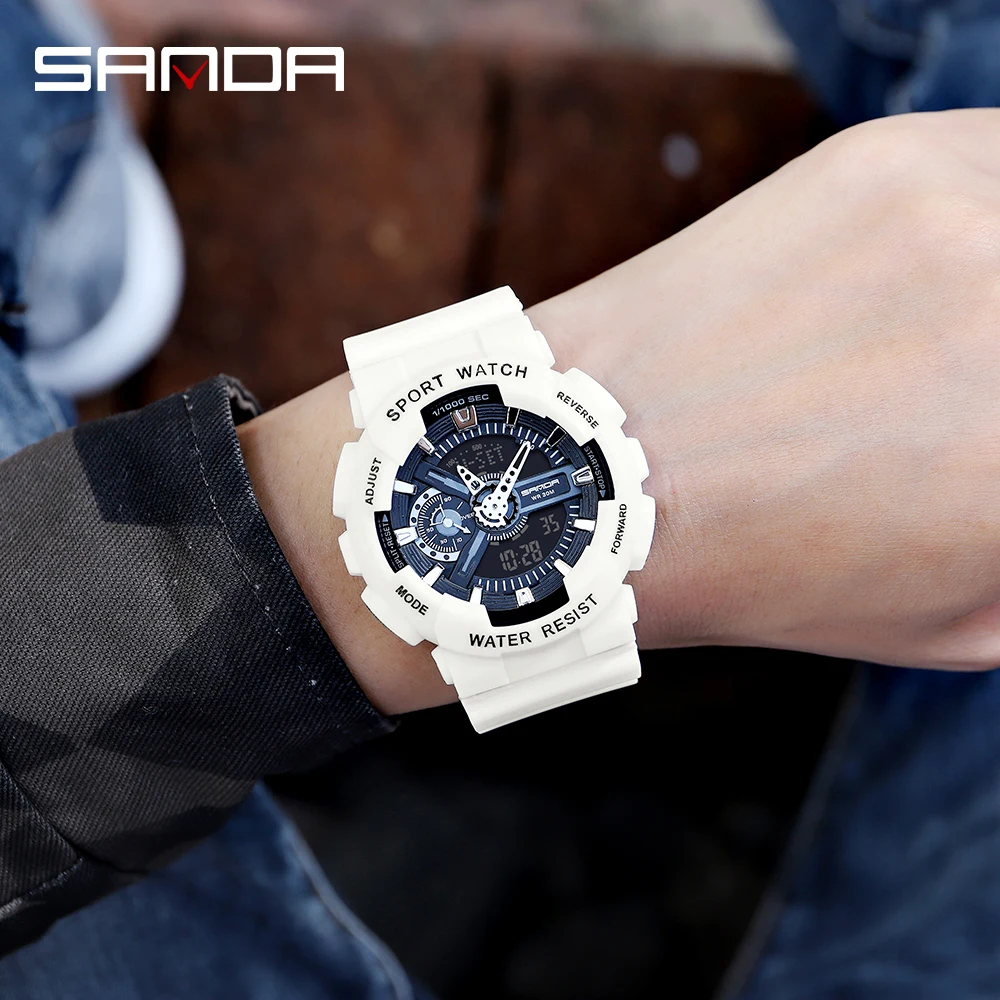 Sanda New Style Korea Edition Youth Night Light Electronic Movement Fashion Fashion Student Watch 6