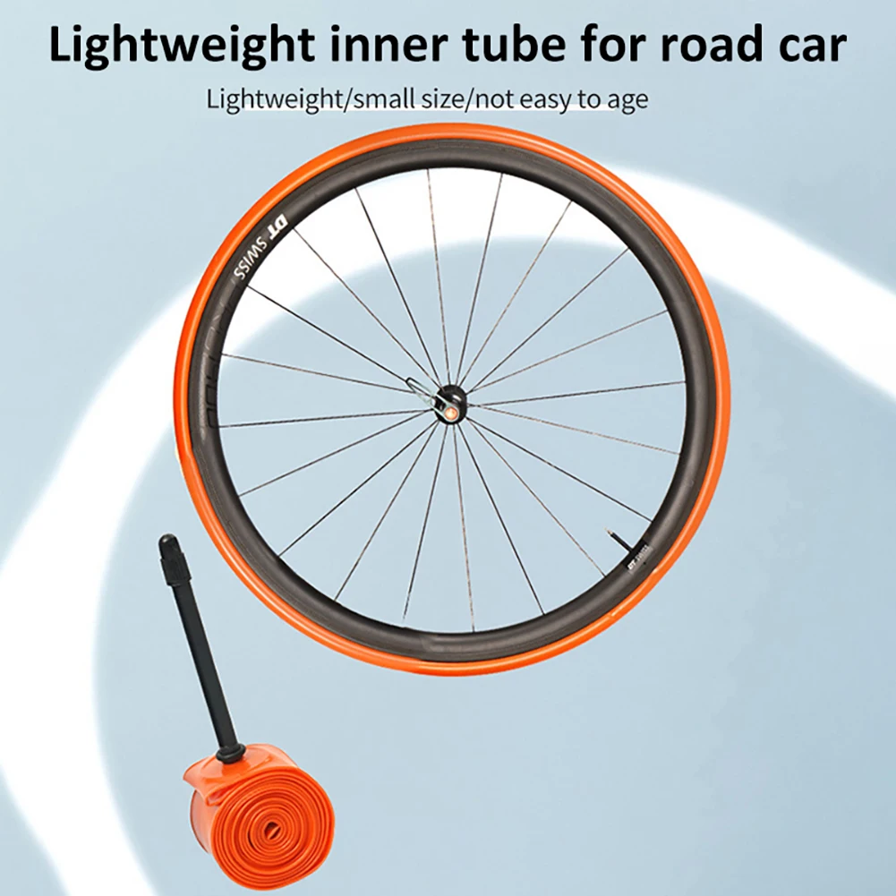 Camera D'Aria TPU Ultraleggera Per Bici Da Strada 700x18/32C - Valvola Presta 45/65/85mm (Arancione) - Foto 4