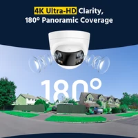 ANNKE 4K 8MP POE caméra de Surveillance double objectif caméra poe extérieure 1/2/4 pièces couleur Vision nocturne CCTV caméra de sécurité vidéo pour NVR 2