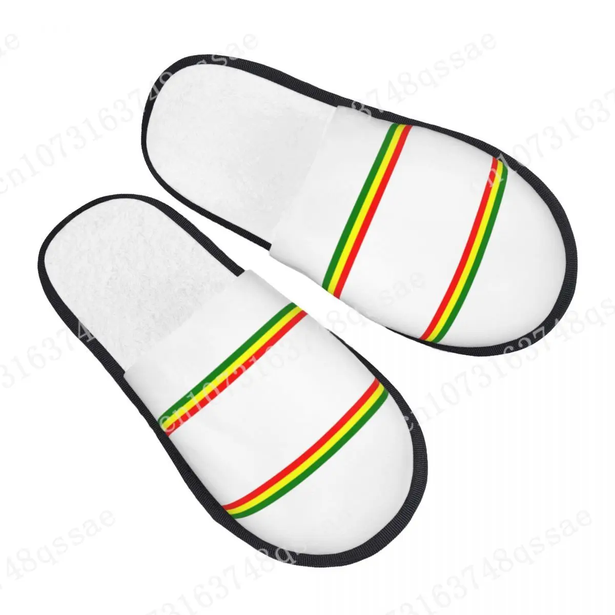 

Тапочки Rasta женские в полоску, удобные тапочки из пены с эффектом памяти, Jamaican, гостиничная обувь для дома
