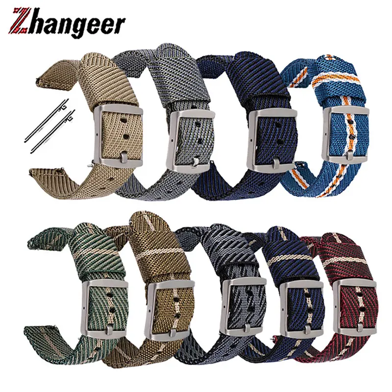 Fasce In Nylon A Sgancio Rapido Da 20Mm Per Omega Per Swatch Moon Planet Series Weave Canvas Strap Sostituzione Donna Uomo Sport Wristband