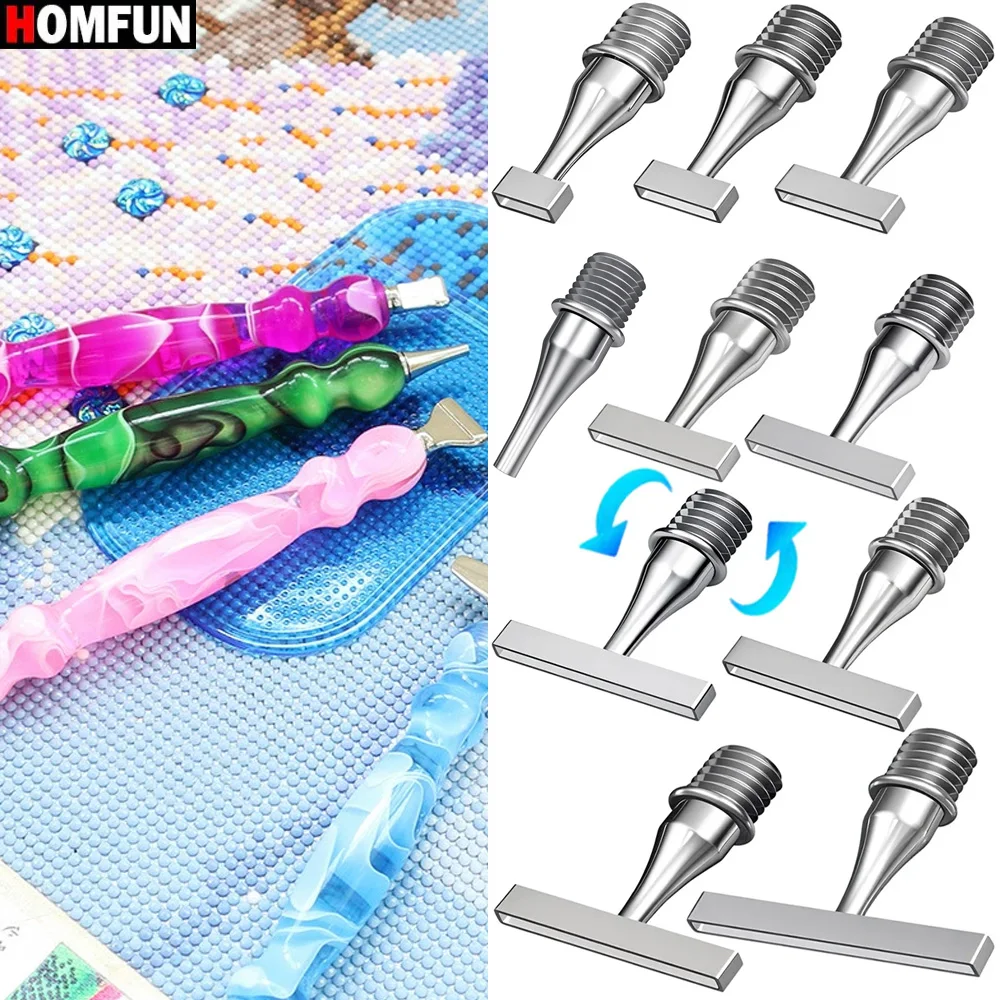 Resin Diamond Painting Pen Thin Multifunctional Stainless Steel Threaded Tip For Embroidery Nail Art