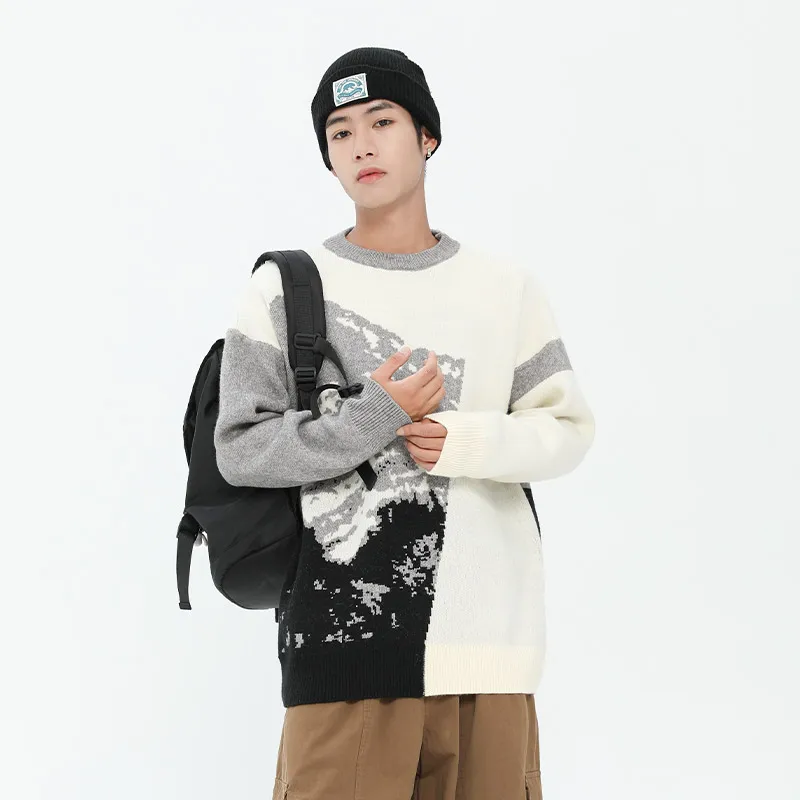 Fashion Men's Casual Slim Fit Basic Turtleneck Knitted Sweater High Collar Pullover Male Double Collar Autumn Winter Tops