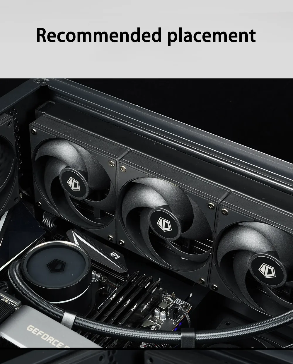 ID-COOLING AS-120 Computer Case Fan 120mm  4PIN PWM Fan Low Noise Cooling Fan Ap