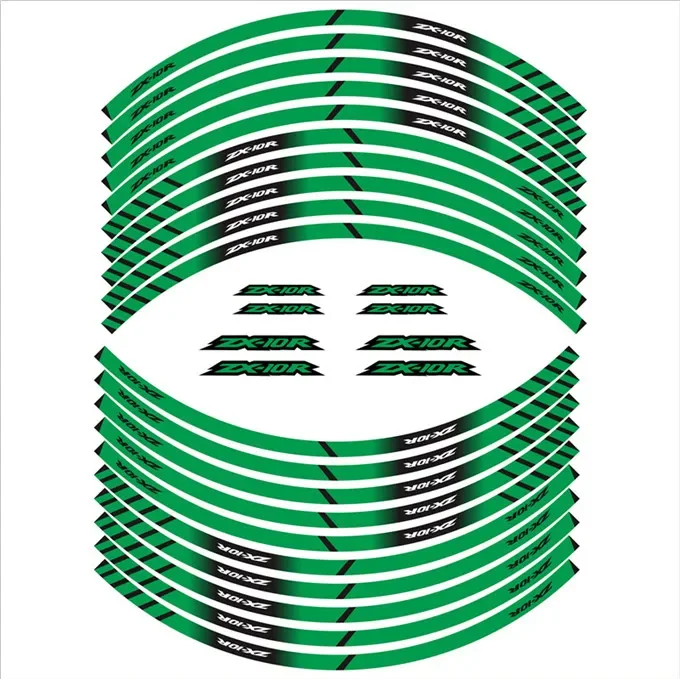 

FOR KAWASAKI ZX-10R ZX10R ZX 10R Motorcycle Parts Contour Wheel Decoration Decal Sticker - B