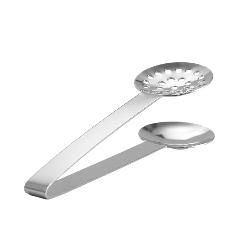 1PC Stainless Steel Tea Bag Squeezer Round Teabag Tong Strainer Herb Grip Kitchen Tool Lemon Slice Clip Squeezer Holder Grip