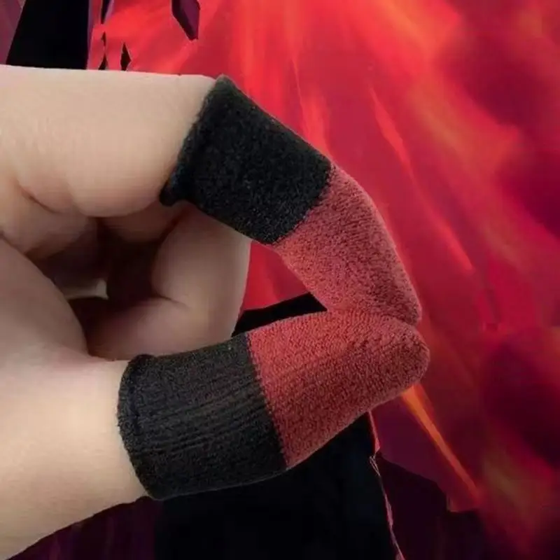 Finger Gloves For Game 2PCS Anti-Sweat Breathable Touchscreen Finger Sleeve Gamer Gloves For Mobile Phone Games Game Artifact