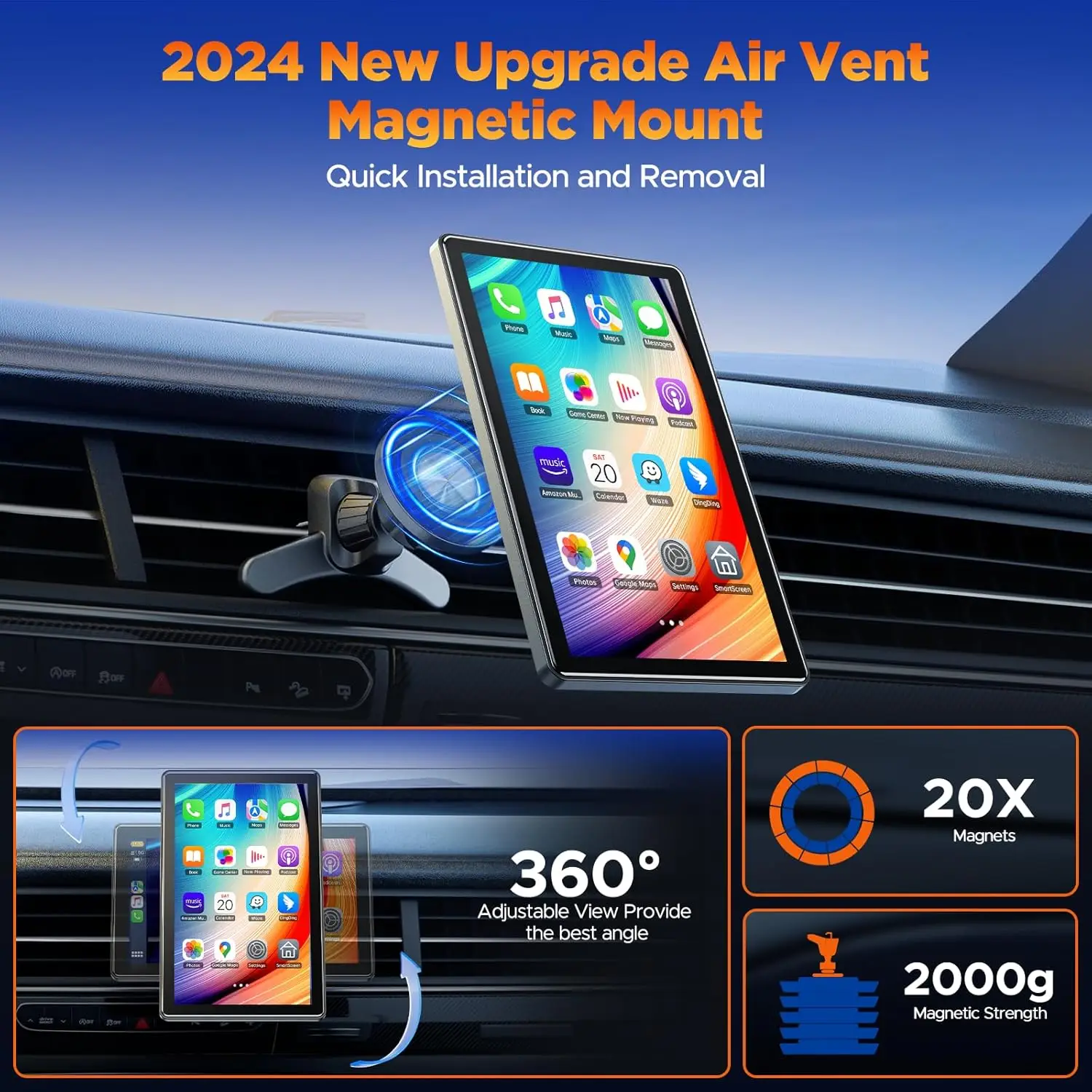 7 inch Carplay Screen For Car Wireless Carplay Android Auto Horizontal and Vertical Screen Navigation GPS Portable Car Radio car multimedia player car radio