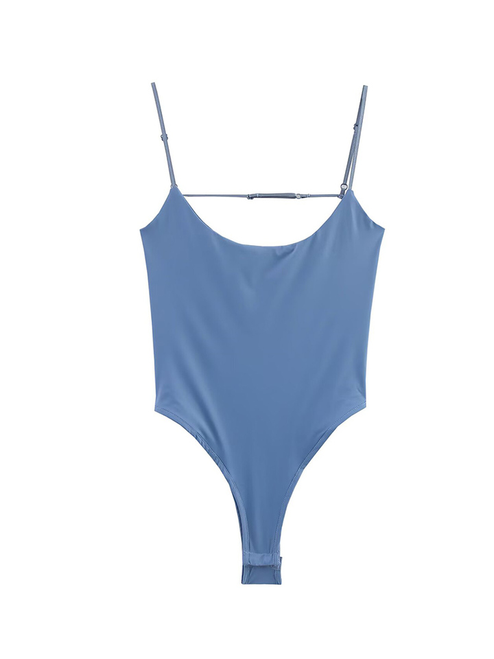 TFMLN Sexy Backless Bodysuit For Woman Summer Solid Bodysuit Spaghetti Strap Cami Tops Fashion One Piece High Street Outfit