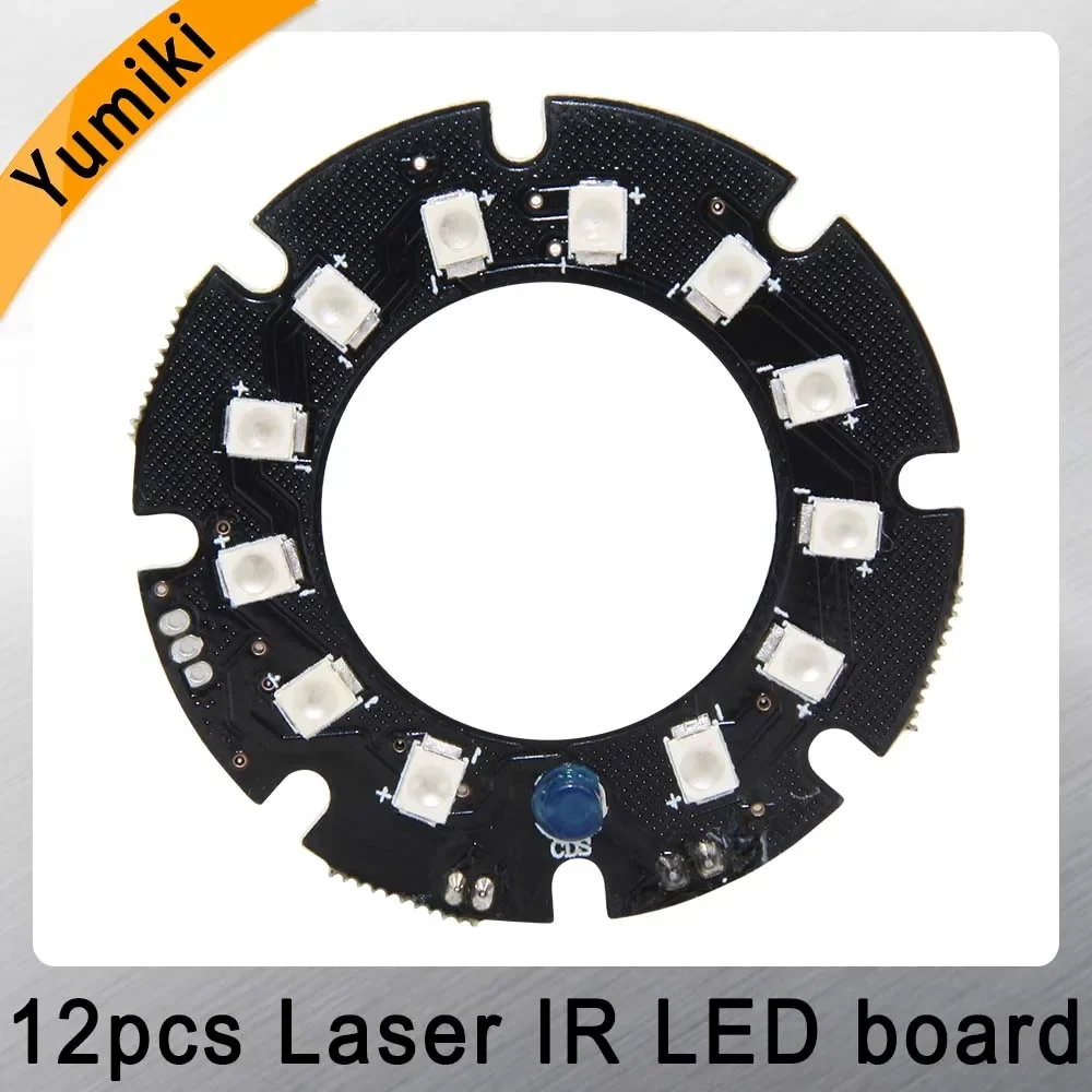 Ip camera surveillance camera accessories infrared led board Yuniki infrared 12*Laser IR LED board for MTV Lens CCTV IP cameras night vision (Diameter: 45mm)