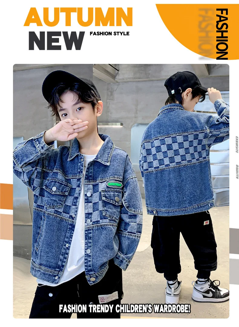 Teen Boys Fashion Jackets Spring Autumn Workwear Denim Casual Outwear  Childrens Clothing Tie Dye Patchwork Tops 8 10 12 14 Yrs - Jackets & Coats  - AliExpress