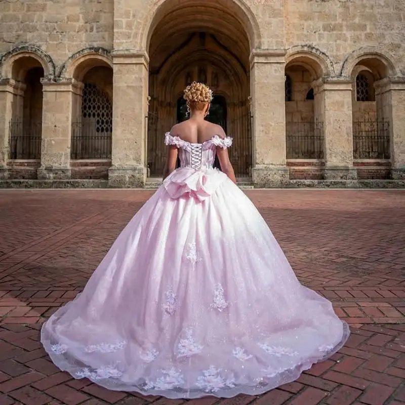  ̴ ũ   Quinceanera Dres Tull applique  ̽ vestidos de 15 Quinceanera ?