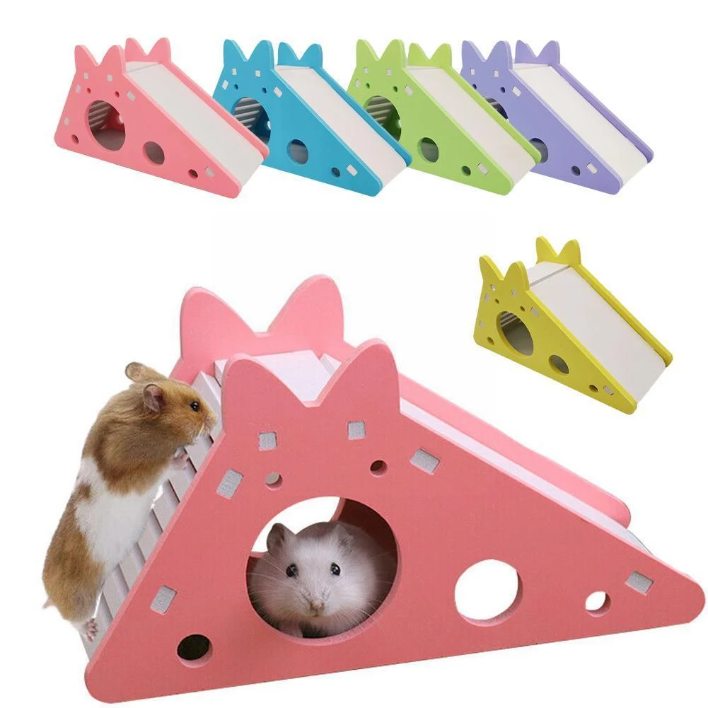 Hamster Slide Toy Pet Hamster House Villa Cage Ladder Exercise Toy For