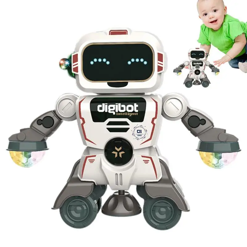 

Поющая музыкальная игрушка, ходячая Танцующая электронная игрушка-робот с мигающим светом и танцевальной музыкой, ходячий танцевальный Электронный Робот