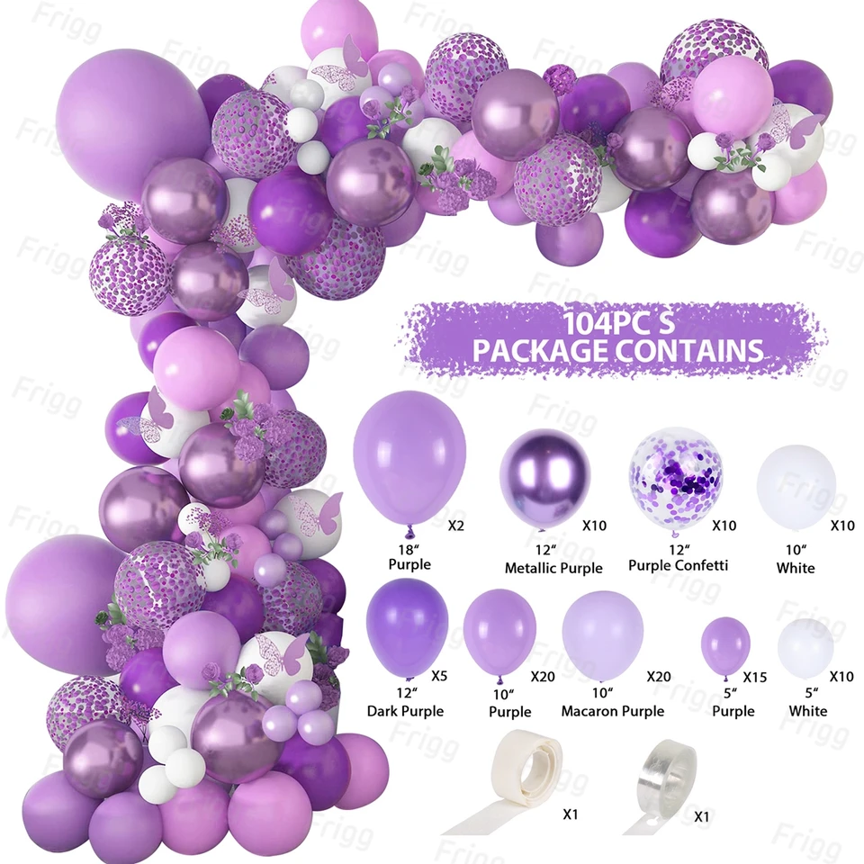 HLEIUKT Guirlande De Ballons, 95 Pièces Kit Arche Ballon Anniversaire Bleu Marron, Kit Anniversaire Fille Ballon Pour Baby Shower, Mariage, Decoration Anniversaire De Feste