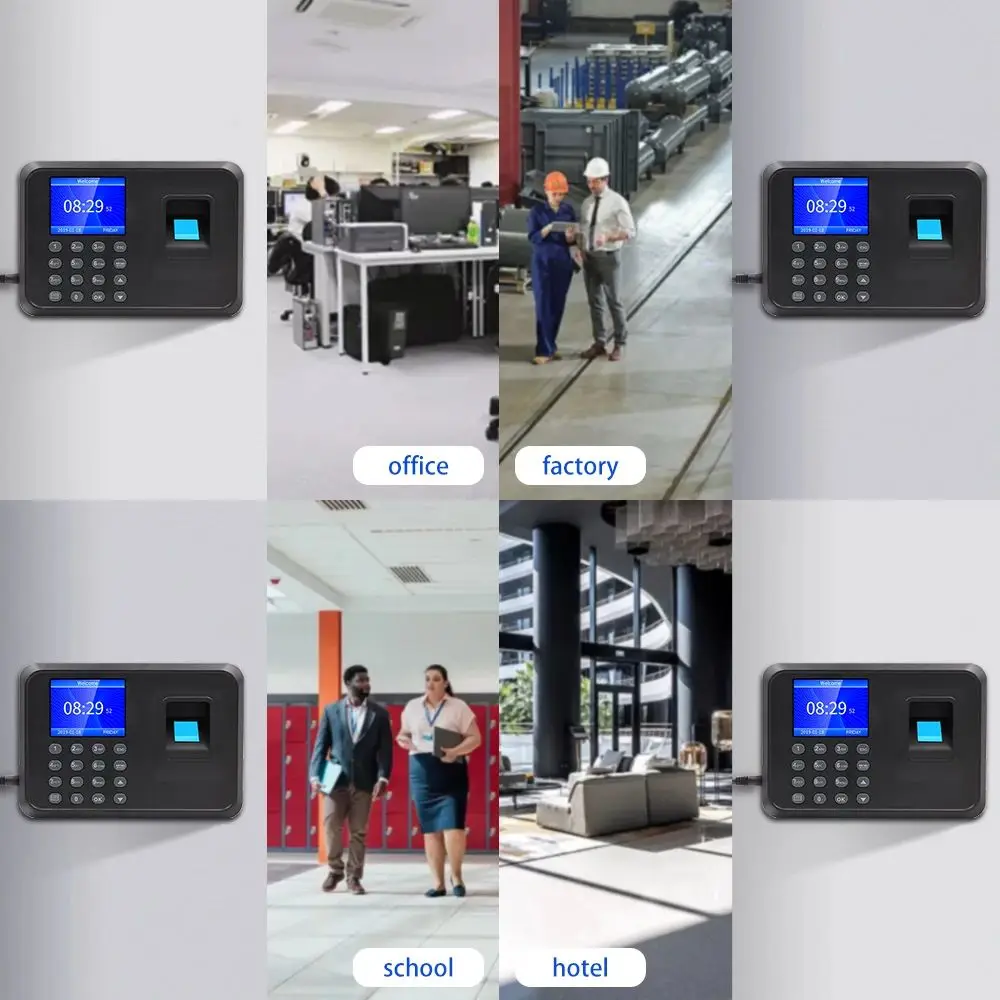 F06 Electronic Attendance Machine（Fingerprint + Password）No Need To Install Software Copy Data Directly From USB Flash Drive