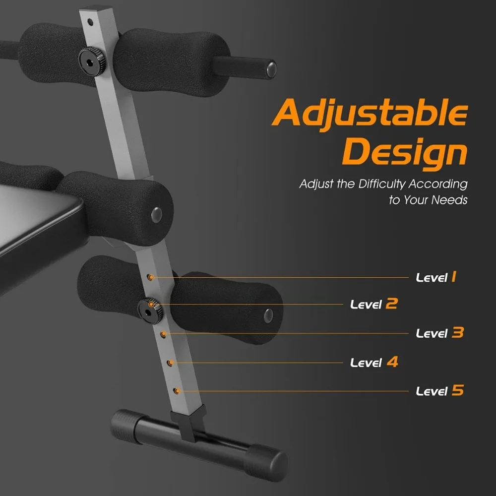 Sit up Bench Adjustable Strength Training Bench Full Body Utility Workout Equipment Home Gym Foldable Slant Board