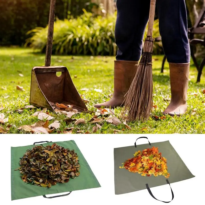 

Garden Waste Bags Large Capacity Leaf Sack With Carry Handles Reusable Storage Bag Trash Pouch garbage Collection Container