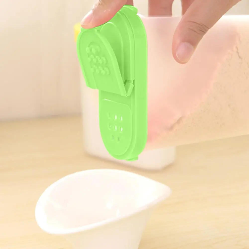 Transparent ABS Spice Condiment Box with 2 Lids for Kitchen Storage