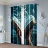 2pcs, Curtain Set 2D print inspirational bible Versatile Durable Polyester (without rod) Stuff Clearance for Kitchen Living Room 6