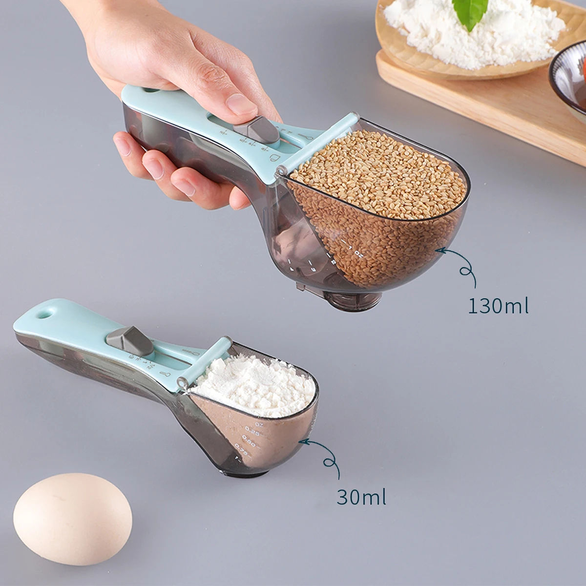 2pcs Adjustable Measuring Spoons for Kitchen Nutrition