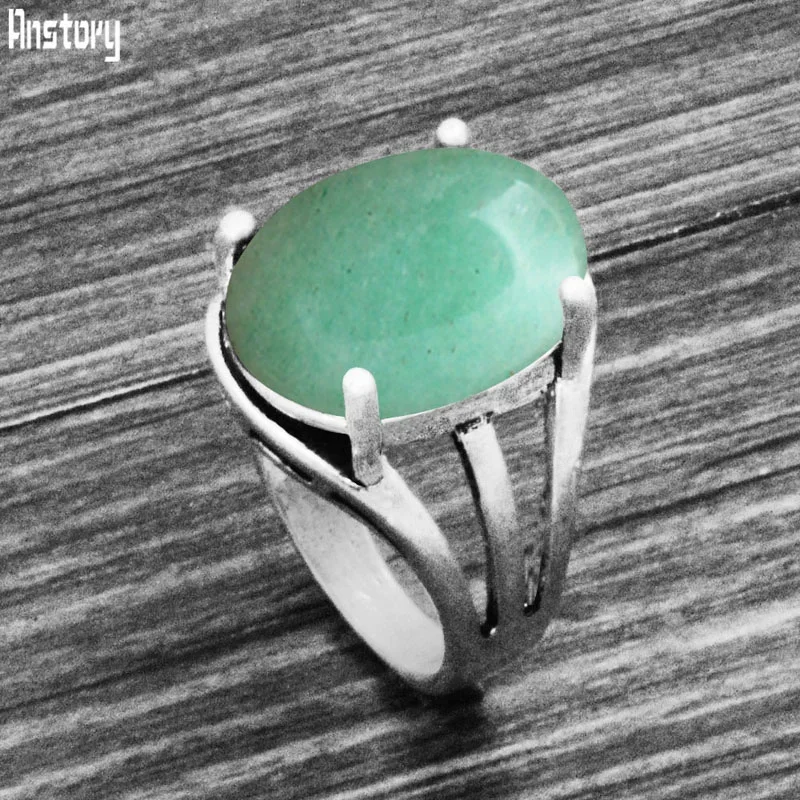 Vintage Oval Quartz Lapis Jades Amethysts Rings Antique Silver Plated Natural Stone Tiger Eye Unakite Women Ring 8 Colors crystal rings stone rings fashion rings fashion ring finger rings metal rings