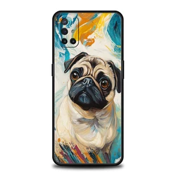 Black Pug Design Soft Phone Case Cover for OnePlus 8 5G (A1)
