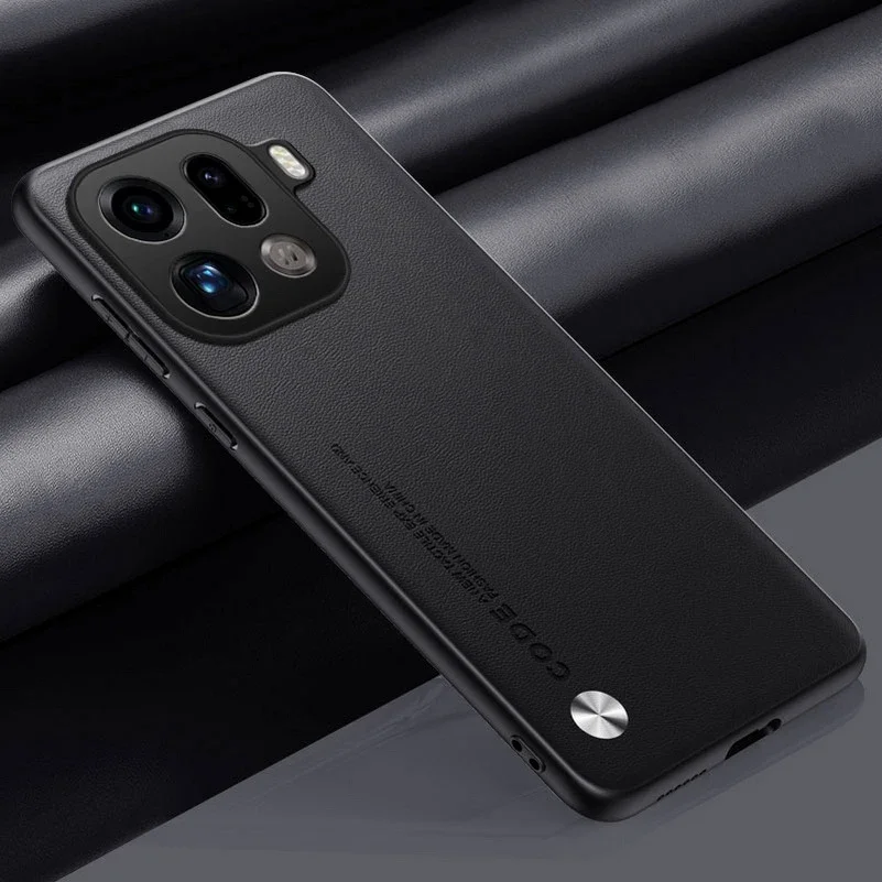 Minimalist Carbon Fiber Leather Case - Matte Soft TPU Bumper Anti-Drop Cover