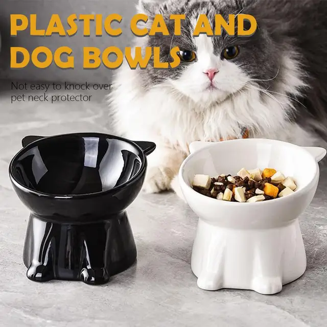 Black Cat Bowl Amazon Ceramic Cat Bowl Pet Bowl Pet Supplies Cat Bowl Dog Bowl Macaron Color New Cat and Dog Universal Pet Bowl 2