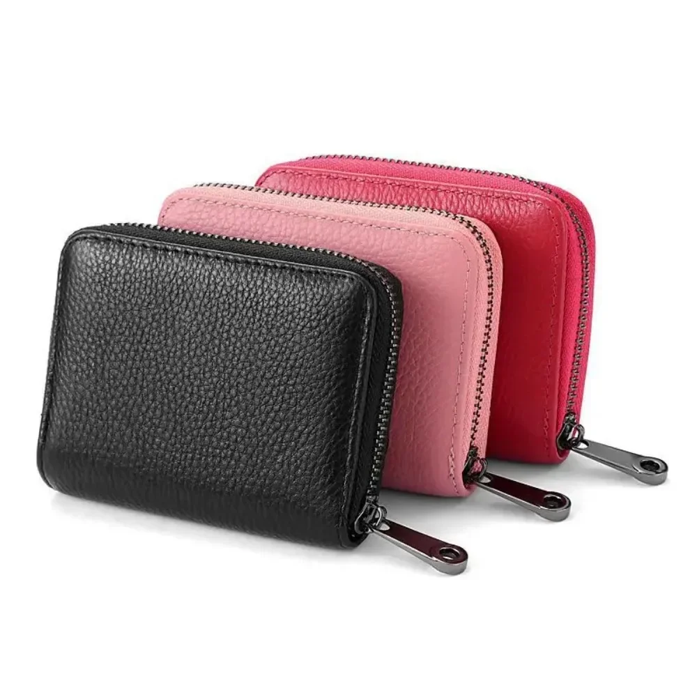 20 Detents Cards Holders PU Business Bank Credit Bus ID Card Holder Cover Coin Pouch Anti Demagnetization Wallets Bag Organizer