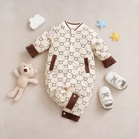 0-18m Newborn Clothing Cute Little Bear Full Print Cotton Comfortable And Soft Spring And Autumn Long Sleeved Baby Jumpsuit 1