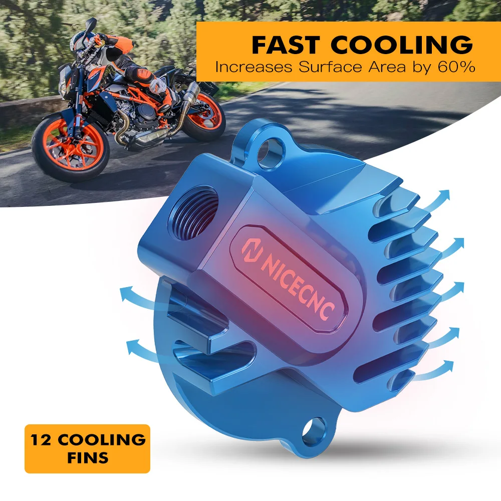 Für KTM 690 Enduro R SMC R690 Duke R 2012–2023 Motorölfilterdeckelabdeckung Husqvarna 701 Supermoto Enduro GasGas ES700 SM700 – Detail 16