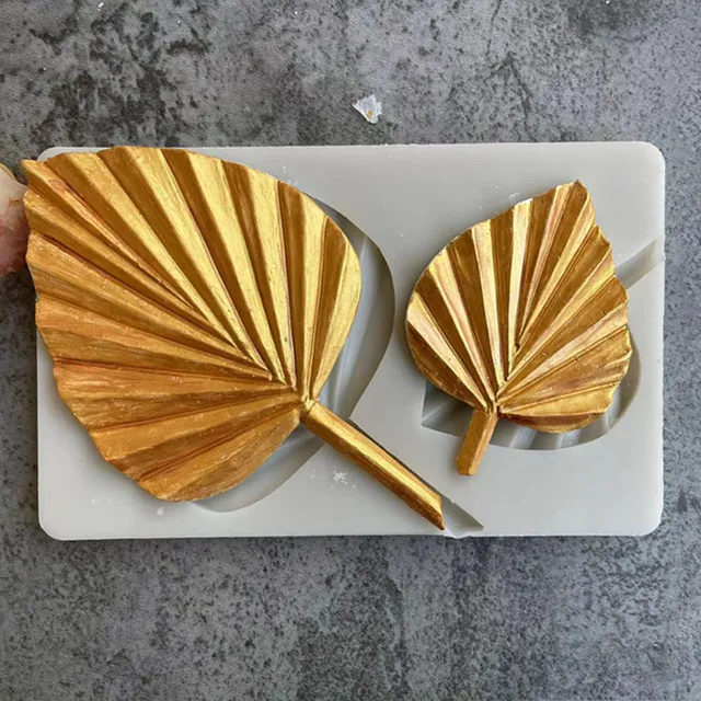 Pálma Levél Szilikon Cukor Kézműves Penész Teknős Levelek Ventilátor Alakja Epoxi Gyanta Szerszámok Cupcake Sütő Fondant Sütemény Díszítő - Image 4
