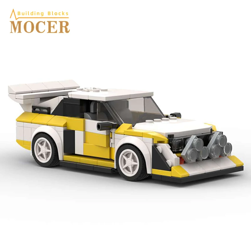 Mocer Technical Car For 76897 Audied Quattros S1 E2 Speed Champions Rally Hatchback Set Building Blocks Giocattoli Per Regalo Per Bambini