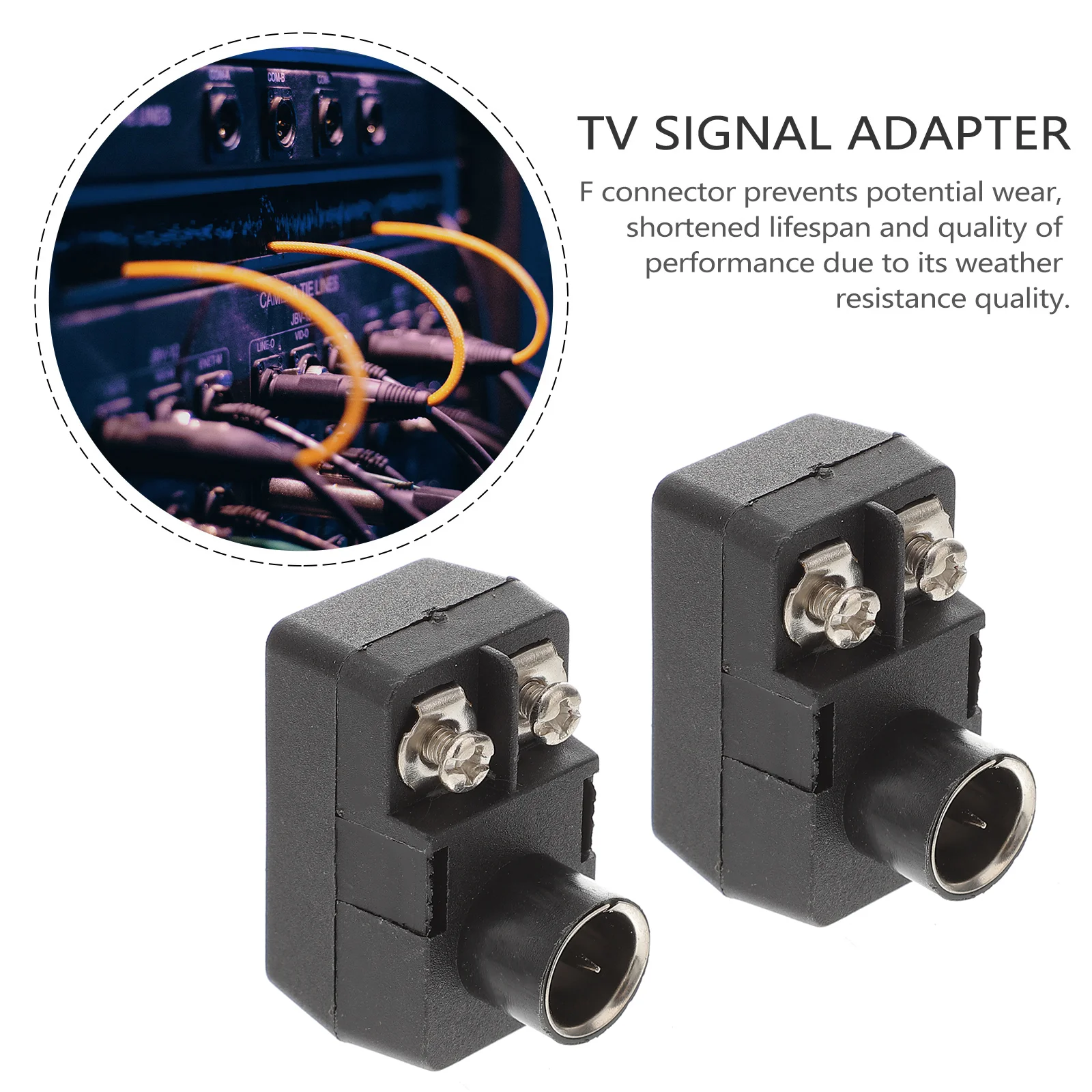 2 Pcs Television Antenna 75- 300 Ohm Matching Coaxial Adapter 300- 75 Ohm Connector Balun Adapter Adapter