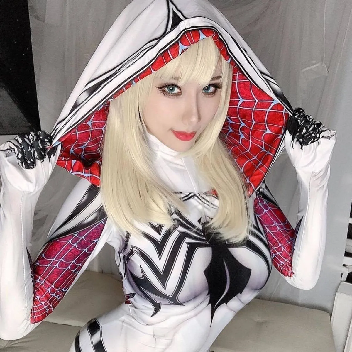 Spider Gwen Stacy Venom Costume Cosplay Suit Outfit For Kids Adult