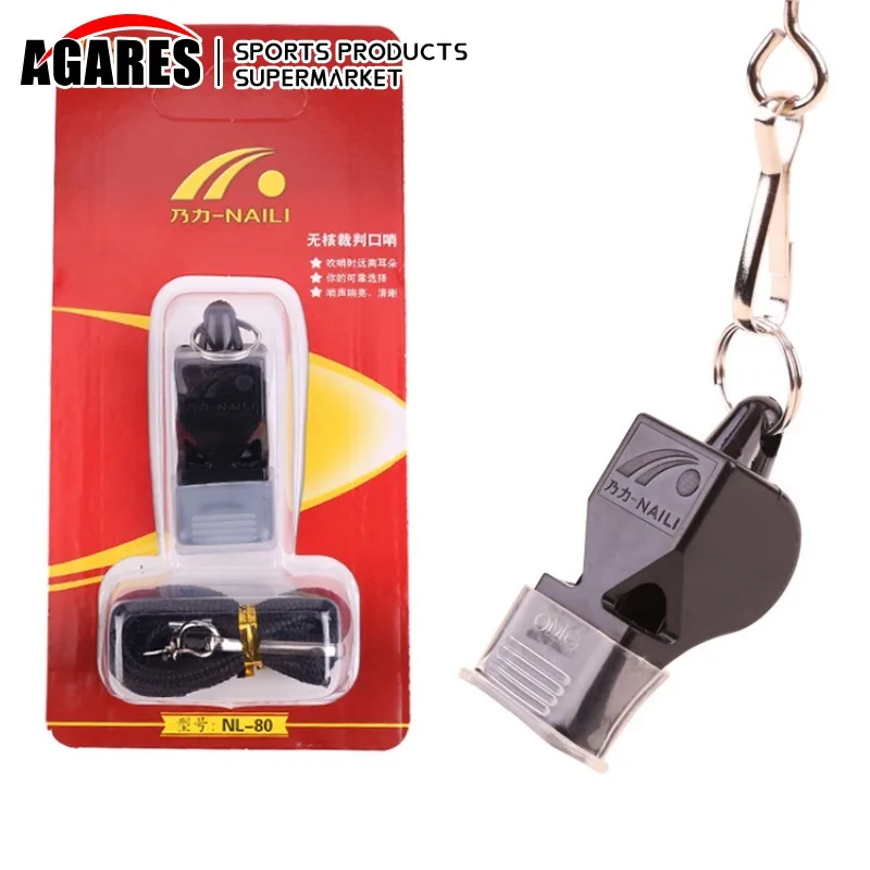 

Athletic Training Soccer Game Coach Whistle Free Shipping Referee Whistle Blister Set with CMG and Lanyard Cheerleader Whistle