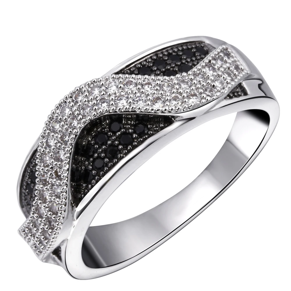 

Big Discount Last Sale Ring Pave Full Shiny White Cubic Zircon White Trendy Beautiful Jewelry For Women