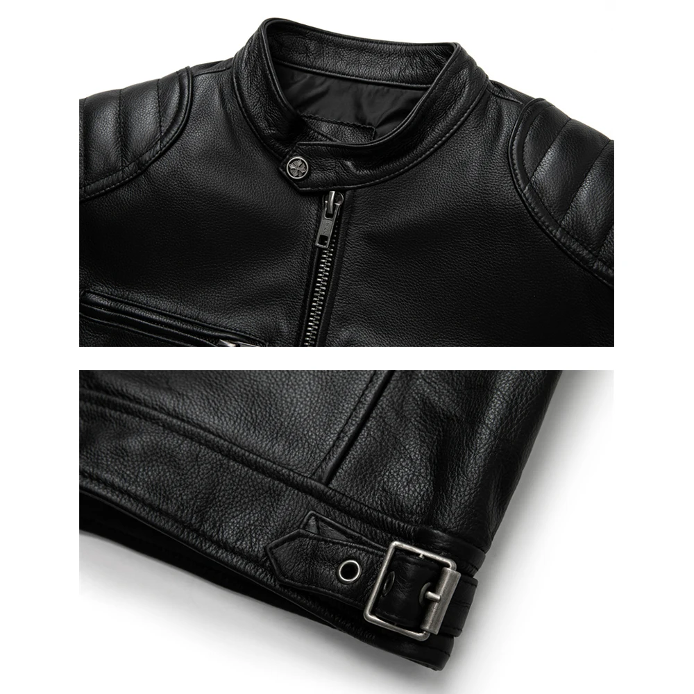 오토바이 재킷 긁힘 방지 및 내마모성 야외 라이딩 가죽 재킷 오프로드 오토바이 슬림핏 라이딩 재킷