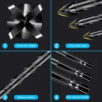 Croix hexagonale carrelage verre ciment métal céramique bois plastique trou scie Triangle alliage foret taille 3mm 4mm 5mm 6mm 8mm 10mm 12mm 3