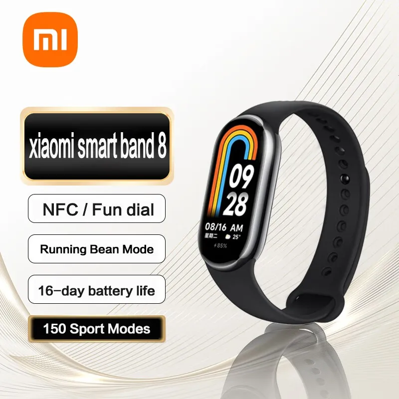 Xiaomi Mi Band 8 NFC Smart Bracelet AMOLED Screen Miband8 Blood Oxygen ...
