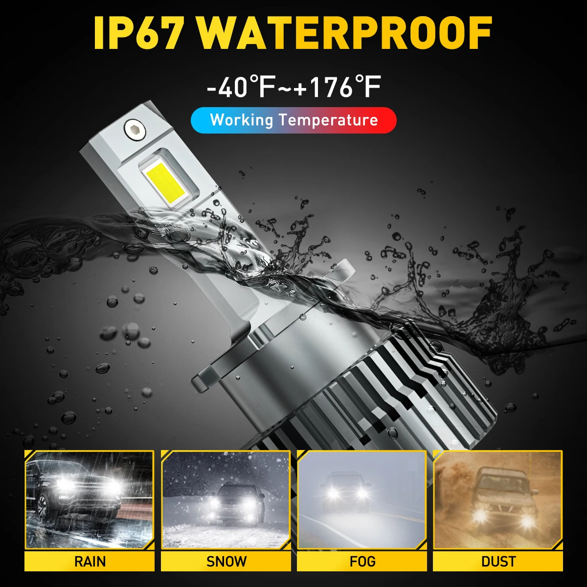 AUXITO 2Pcs D4S D2S LED Canbus Headlight Bulb for BMW Toyota Mitsubishi Outlander Mercedes D1S D3S HID LED Car Lights 12V 24V 5