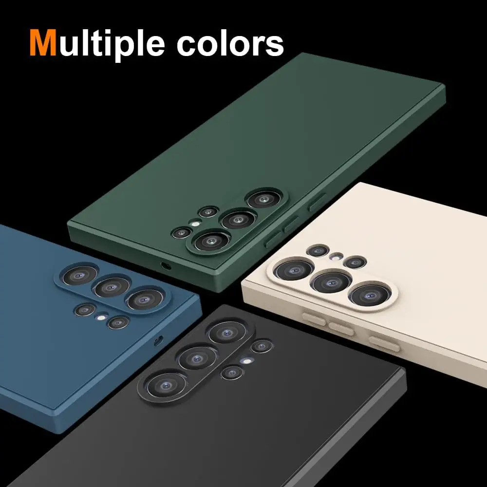 Elegant Shockproof Liquid Silicone Phone Case - Fashionable Solid Colour Design