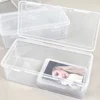 Transparent Photocard Storage Box 3 inch Idol Small Photo Card Organizer Case High Capacity Plastic Stationery Storage Case 5
