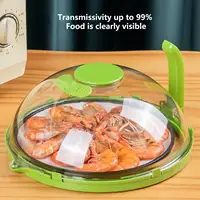 Couvercle anti-éclaboussures transparent pour micro-ondes avec vapeur d'eau et poignée, protection anti-éclaboussures pour micro-ondes, couvercle de cuisson, gadgets de cuisine 2