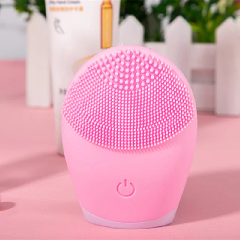 Electric Silicone Facial Cleanser Massager Skincare Massage Tool Beauty Machine Vibration Cleaning Of Pores Self Provided Batter 2