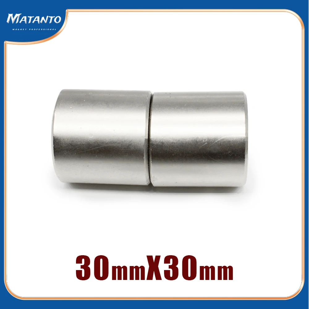 

1/2PCS 30x30 Bulk Round Search Magnet N35 Thick Powerful Strong Magnetic Magnets 30x30mm N35 Circuler Neodymium Magnet 30*30 mm