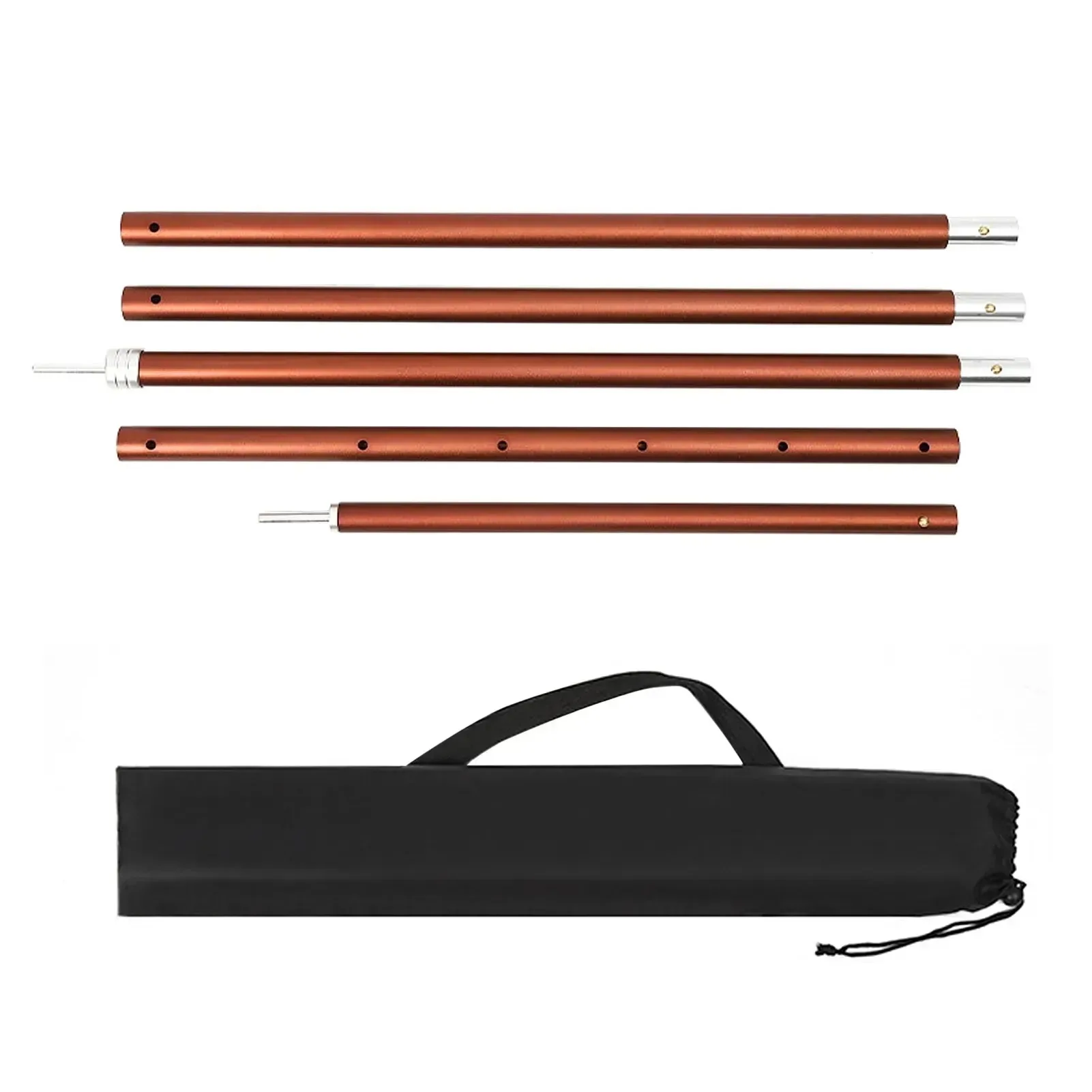 Awning Support Poles Lightweight Foldable Aluminum Tarp Poles Stands Canopy Awning Shelter Frames Tent Accessories 2.9m tent poles