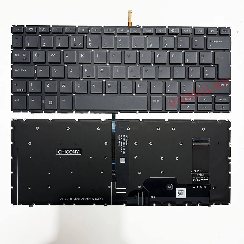 Clavier UK Rétroéclairé Pour HP EliteBook 840 G5/G6 Et 745 G5/G6 – Neuf